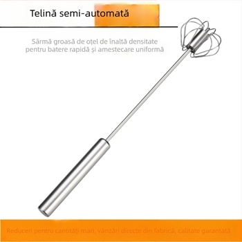 Mixator manual pentru frișcă și albușuri de ou, din oțel inoxidabil