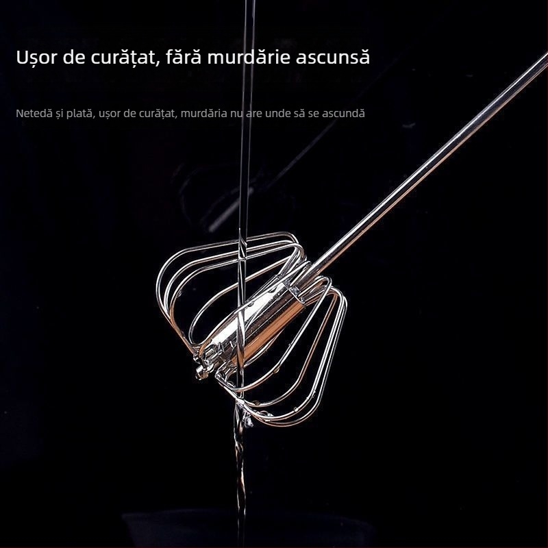 Mixator manual pentru frișcă și albușuri de ou, din oțel inoxidabil