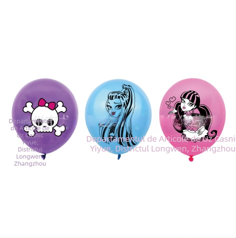 Decorațiuni pentru petrecerea Monster High School – Steaguri verzi pentru tort (13 × 18 cm)