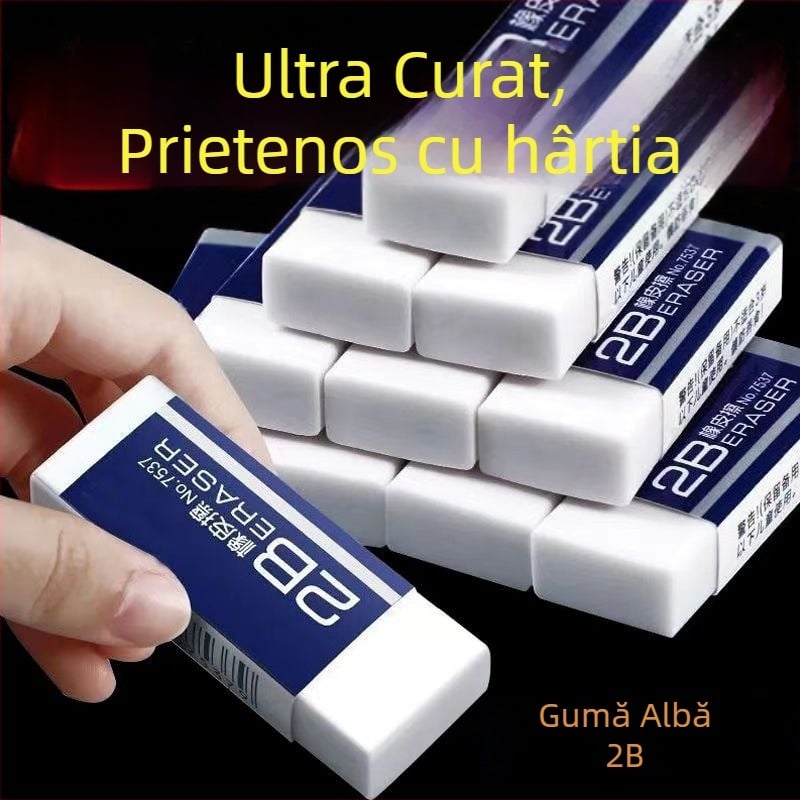 Radieră 2B pentru elevi – fără urme, fără scame, pentru desen