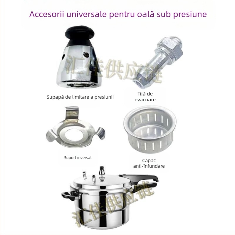 Accesorii pentru oală sub presiune: supapă limitatoare de presiune, supapă de siguranță, tijă de evacuare și piese de țeavă, piese universale originale