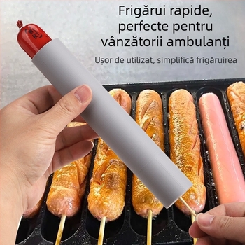 Frigărui cu cârnați la grătar, acoperiți cu amidon, cârnați crocanți — unealtă rapidă pentru înfigere