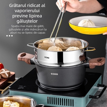 Grilă de abur din oțel inoxidabil 304 pentru uz casnic – accesoriu pentru abur, grilă pentru pâine gătită la abur
