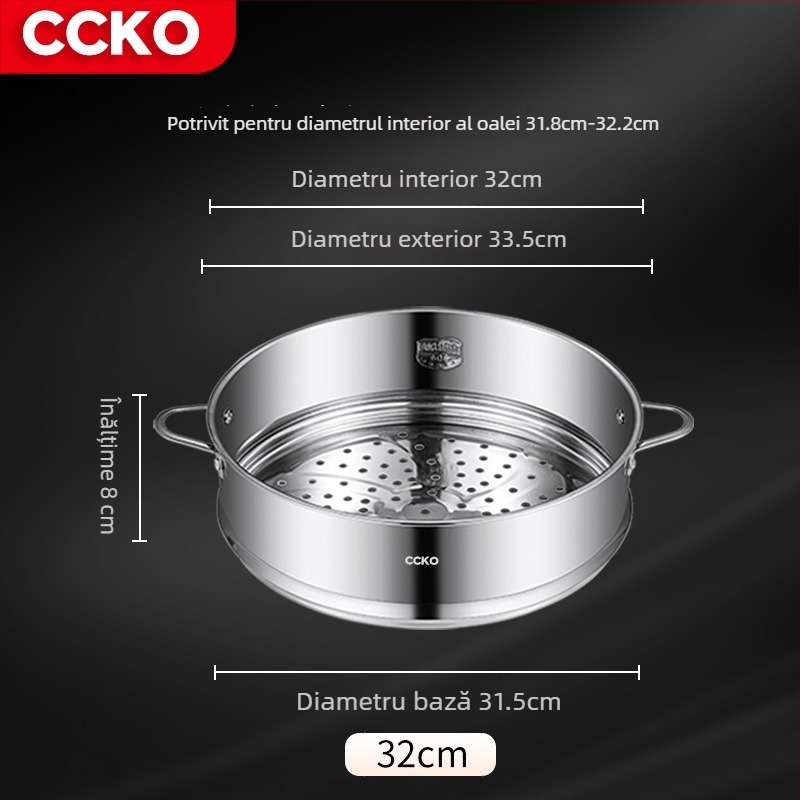 Grilă de abur din oțel inoxidabil 304 pentru uz casnic – accesoriu pentru abur, grilă pentru pâine gătită la abur