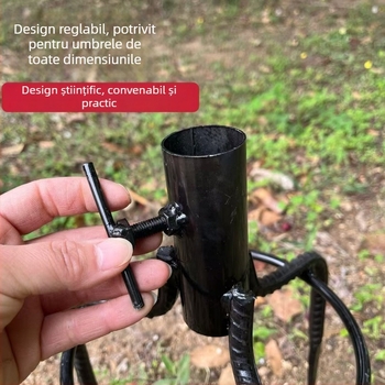 Suport tripod pentru umbrelă de camping, bază triunghiulară pentru standuri și umbrele de pescuit, utilizare în aer liber