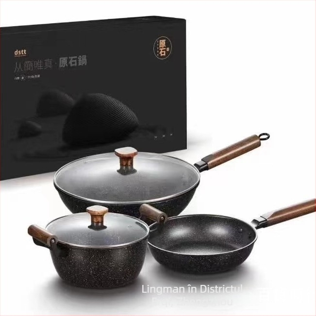 City Lady Set cadou bucătărie – Întoarcerea Regelui, set de 3 vase din fontă, fără strat, antiaderent