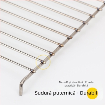 Grilă din oțel inoxidabil pentru grătar, dreptunghiulară, îngroșată