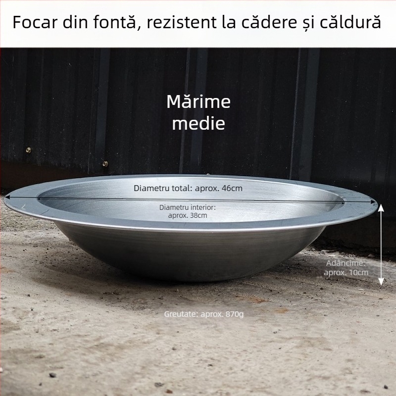 Grătar pătrat din oțel pentru cărbune — încălzire și grătar în aer liber, uz casnic