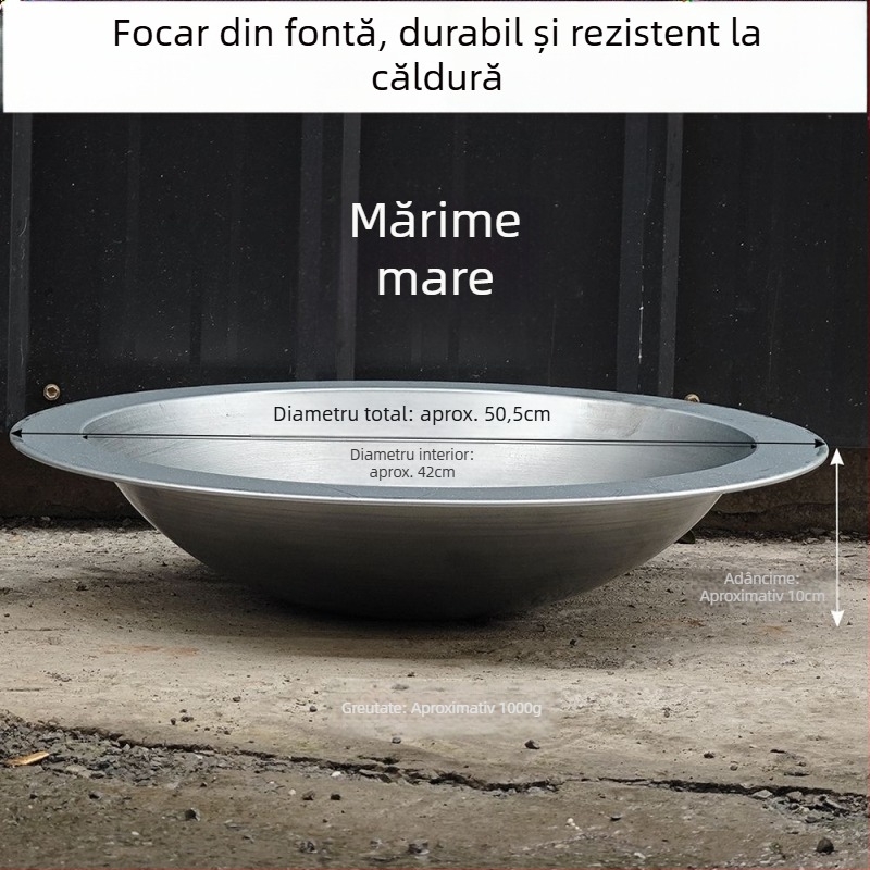 Grătar pătrat din oțel pentru cărbune — încălzire și grătar în aer liber, uz casnic