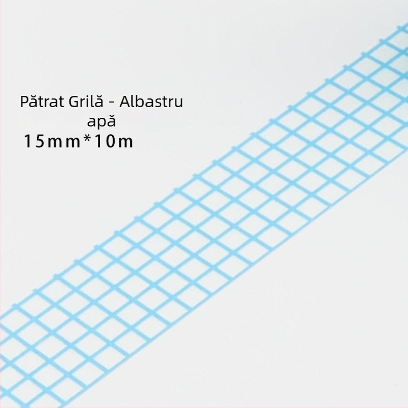 Bandă Ins cu grilă de bază, bandă scrisă cu grilă și hârtie, bază proaspătă și artistică pentru colaj, bandă decorativă, 10 m