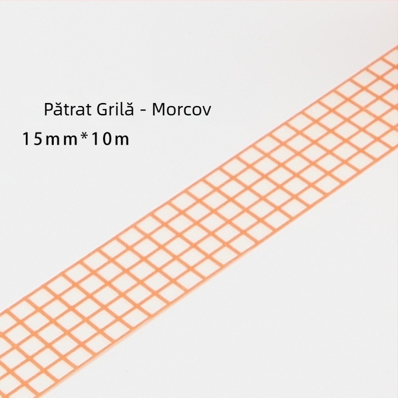 Bandă Ins cu grilă de bază, bandă scrisă cu grilă și hârtie, bază proaspătă și artistică pentru colaj, bandă decorativă, 10 m