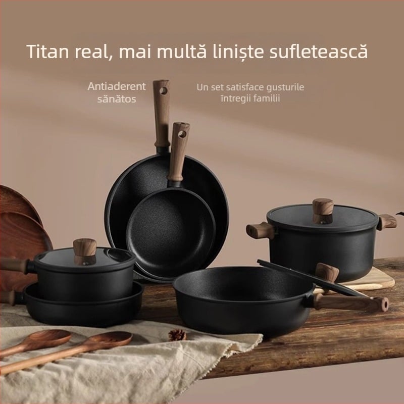 Oală antiaderentă din titan pentru lapte, 3 în 1, compactă, multifuncțională pentru paste, aburire și fierbere, pregătire pentru hrana bebelușilor