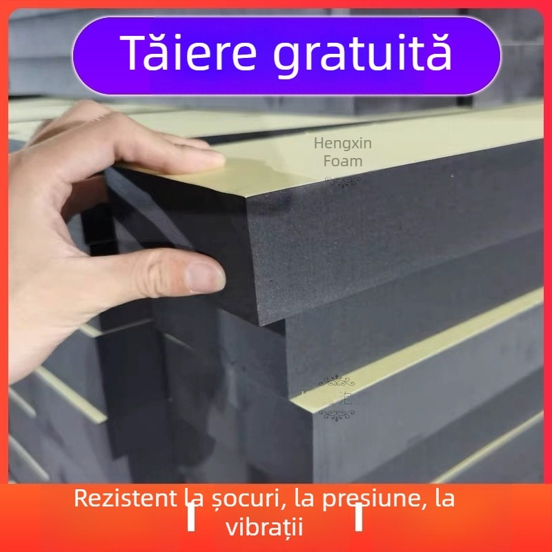 Foaie EVA spumă de înaltă densitate pentru ambalaje, duritate 60°, negru, inserție interioară pentru cutie