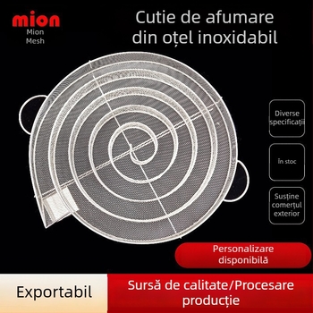 Coș circular din oțel inoxidabil pentru afumare, pentru grătar, generator de afumare rece, cutie de afumare și suport pentru condimente pentru exterior