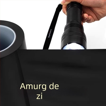 Bandă PVC blackout neagră, vâscozitate înaltă și adeziv puternic, pentru ferestre, balcoane și suprafețe din sticlă