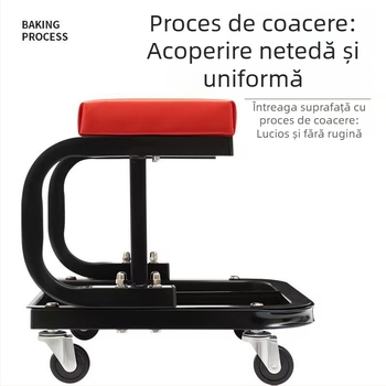 Scaun universal pentru reparatii auto cu tavă pentru unelte — scaun de reparații auto multifuncțional, mobil, cu formă de U și pătrat