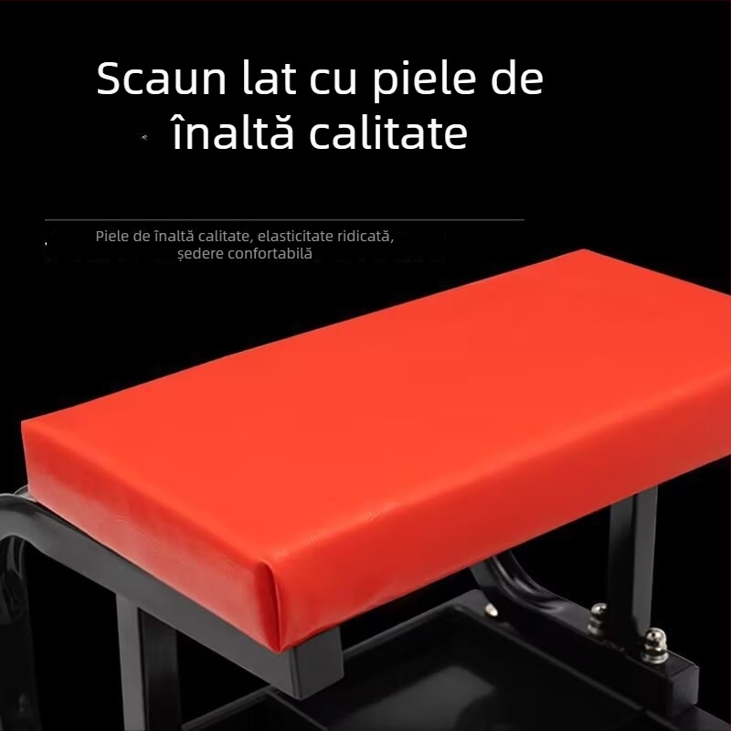 Scaun universal pentru reparatii auto cu tavă pentru unelte — scaun de reparații auto multifuncțional, mobil, cu formă de U și pătrat