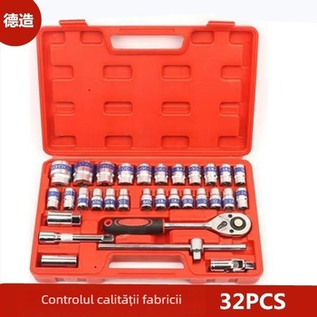 Set de 32 chei cu capete pentru șuruburi și 1/2 inch, pentru reparații auto și mecanice