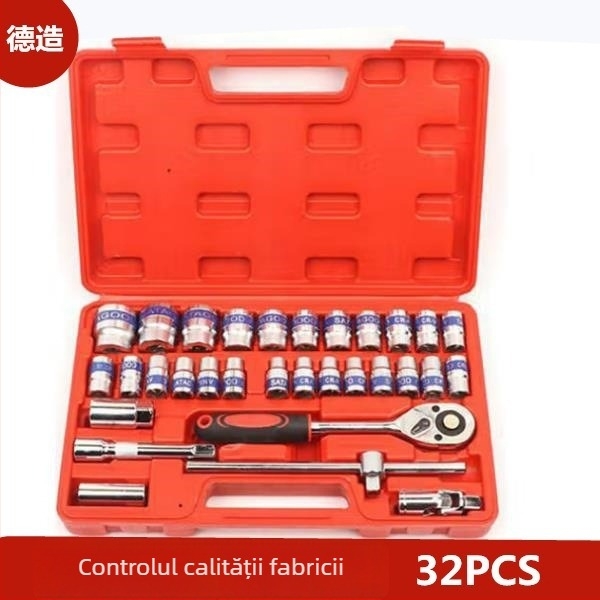 Set de 32 chei cu capete pentru șuruburi și 1/2 inch, pentru reparații auto și mecanice