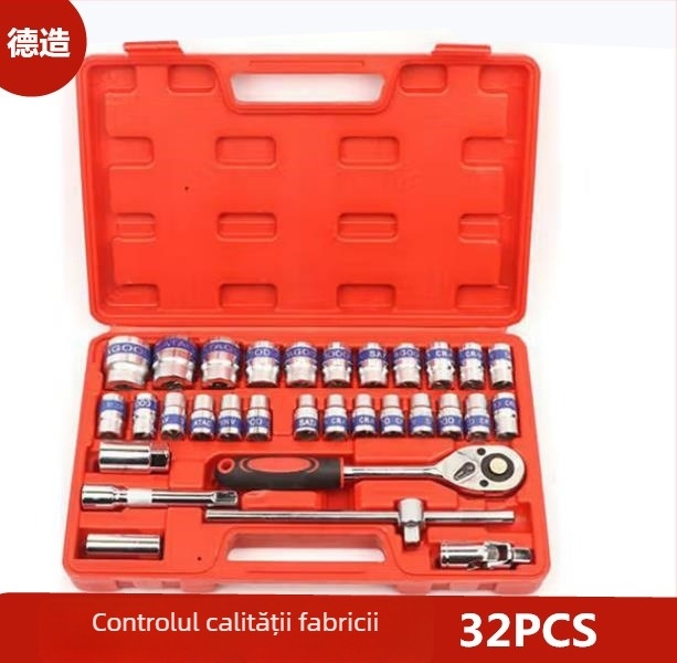 Set de 32 chei cu capete pentru șuruburi și 1/2 inch, pentru reparații auto și mecanice