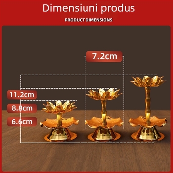 Suport pentru lampă ghii cu floare de lotus, lampă de altar pentru casă, fără fum, suport de lumânare pe masă, decor pentru lampă