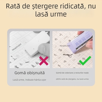 Radieră Deli colorată cu bucăți – pentru elevi, nu lasă urme, reziduuri reduse