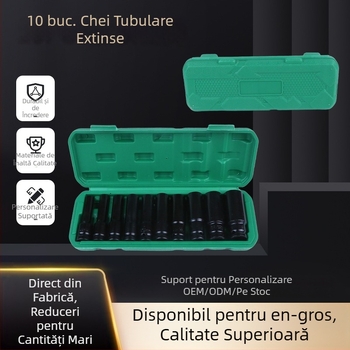 Cheie electrică cu cap hexagonal extins, ciocan cu impact pneumatic, set de scule pentru reparații auto și aeronave