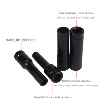 Cheie electrică cu cap hexagonal extins, ciocan cu impact pneumatic, set de scule pentru reparații auto și aeronave