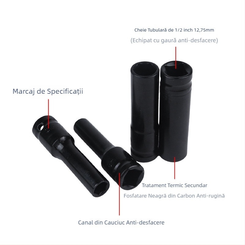 Cheie electrică cu cap hexagonal extins, ciocan cu impact pneumatic, set de scule pentru reparații auto și aeronave