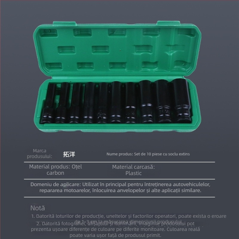 Cheie electrică cu cap hexagonal extins, ciocan cu impact pneumatic, set de scule pentru reparații auto și aeronave