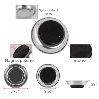 Unealtă magnetică din oțel inoxidabil, cu tijă flexibilă și oglindă de inspecție pentru partea inferioară a automobilului, pentru extragerea șuruburilor