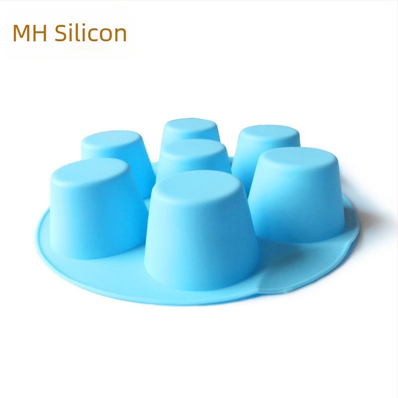Minghao set de 7 forme din silicon rotunde, pentru brioșe, mari și mici, pentru coacere, tarte cu ouă și săpun la rece