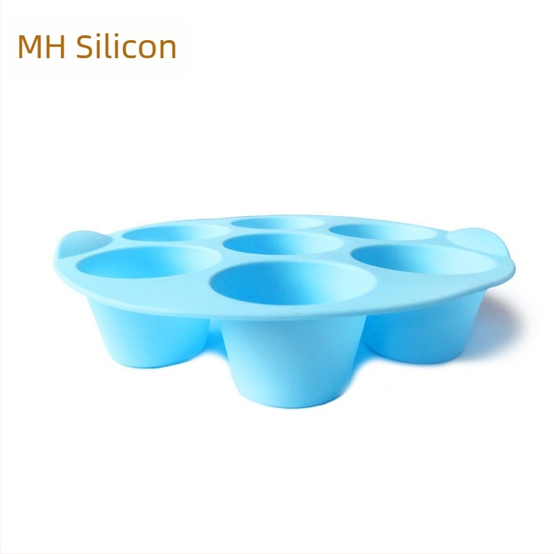 Minghao set de 7 forme din silicon rotunde, pentru brioșe, mari și mici, pentru coacere, tarte cu ouă și săpun la rece
