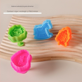 Matriță de biscuiți cu presiune – unealtă DIY pentru modelarea biscuiților, din plastic PP, pentru uz alimentar