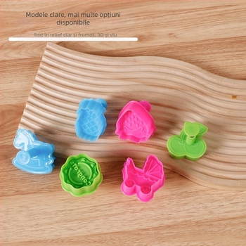 Matriță de biscuiți cu presiune – unealtă DIY pentru modelarea biscuiților, din plastic PP, pentru uz alimentar
