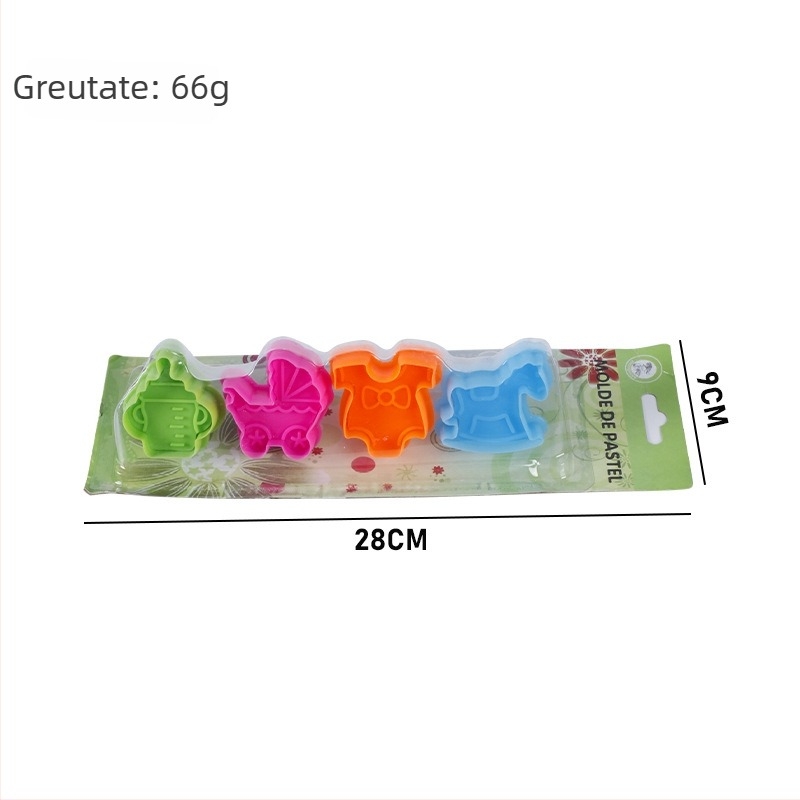 Matriță de biscuiți cu presiune – unealtă DIY pentru modelarea biscuiților, din plastic PP, pentru uz alimentar
