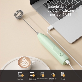 Spumător electric pentru lapte, mixer manual mini pentru cafea