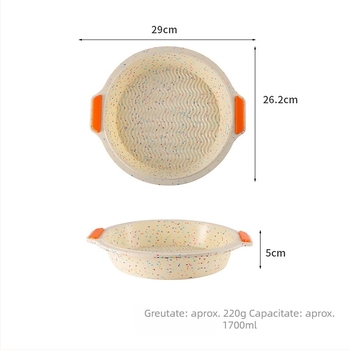 Formă rotundă din silicon, două nuanțe, pentru chiffon și mousse – cu mânere duble, antiaderentă