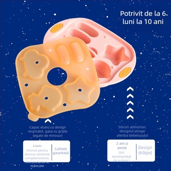 Formă din silicon pentru hrana bebelușilor, cu design astronaut, rezistentă la temperaturi înalte, pentru aburire și coacere — forme pentru prăjituri la abur, prăjituri de orez și cârnați