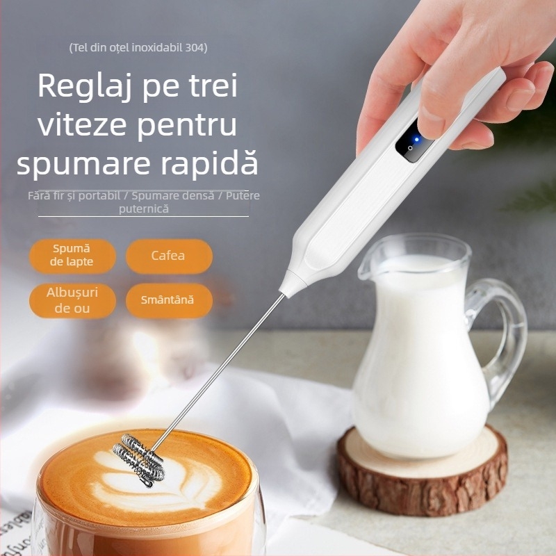 Bell JLL7601USB tel electric pentru ouă și spumă de lapte, mini mixer de mână pentru cafea, amestecare pentru coacere și spumă de lapte, 36V sau mai puțin, 150W, a treia treaptă