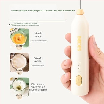 Spumător electric pentru lapte, tel de ouă, spumator pentru cafea, mini mixer reîncărcabil
