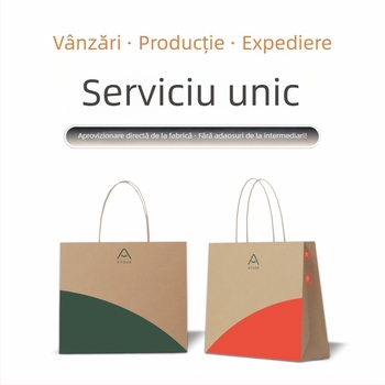 Atour Saci de hârtie Kraft pentru hoteluri, cu siglă, pentru ambalare corporativă
