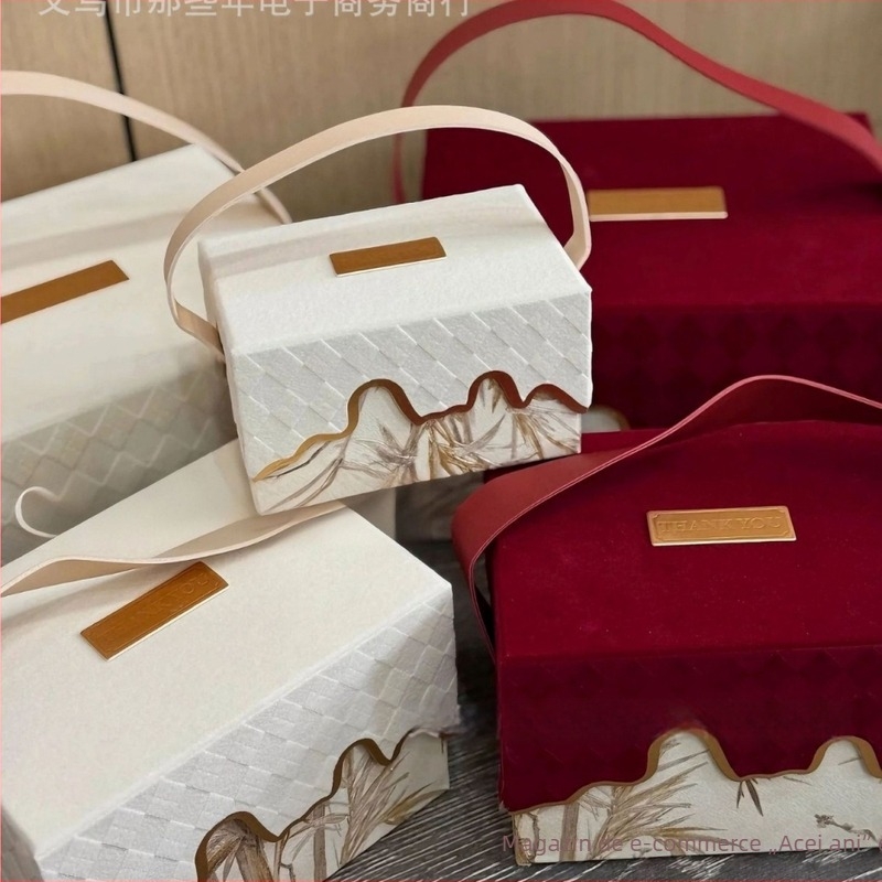 Set de cadouri Bamboo Rhythm pentru nunți și sărbătorile copilului, cutie pentru bomboane și cutie cadou goală