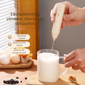 Mixer electric de uz casnic, spumator pentru lapte și cafea, tel pentru ouă și mixare pentru prăjituri