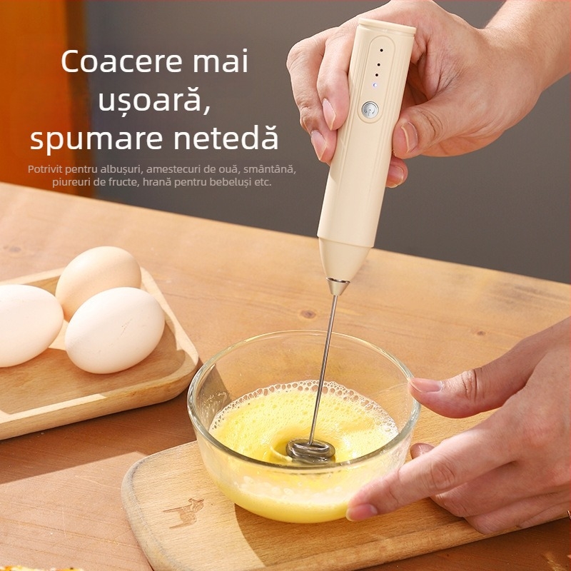 Mixer electric de uz casnic, spumator pentru lapte și cafea, tel pentru ouă și mixare pentru prăjituri