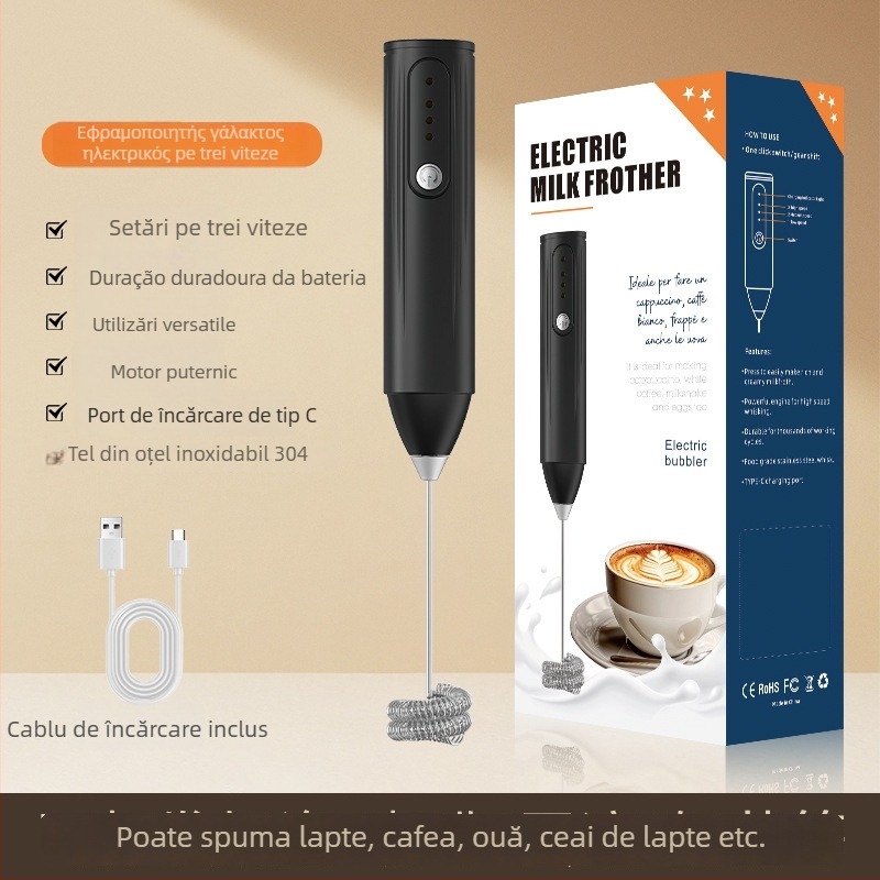 Mixer electric de uz casnic, spumator pentru lapte și cafea, tel pentru ouă și mixare pentru prăjituri
