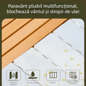 Scut de vânt pliabil pentru arzător canistră – din aliaj de aluminiu, pentru camping în aer liber
