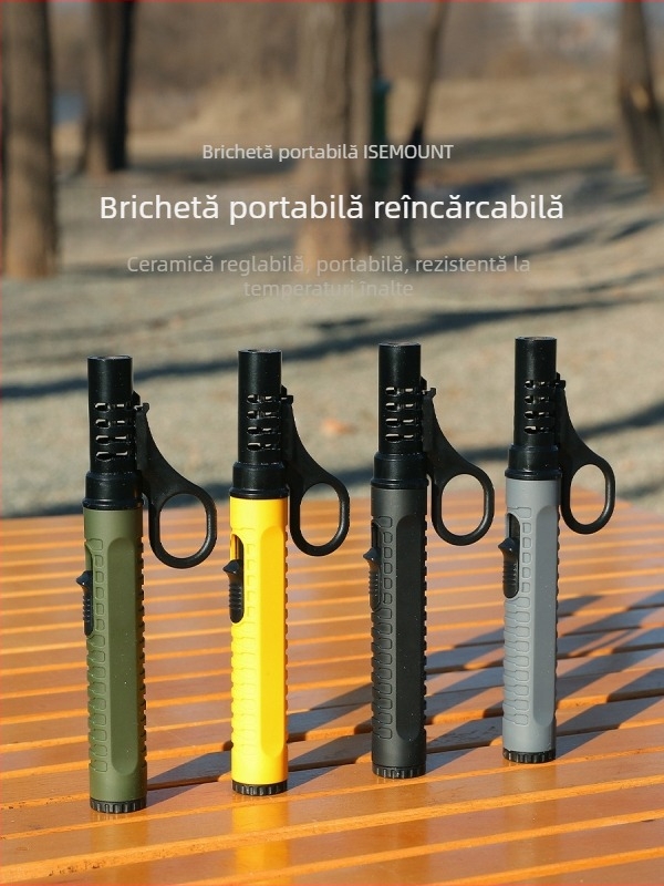 Aprindere de exterior cu protecție la vânt, portabilă, cu flacără reglabilă pentru camping, grătar și picnic