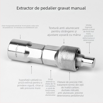 Unealtă de tragere a crankului bicicletei pentru demontarea crankset-ului MTB și oraș, cu un singur braț