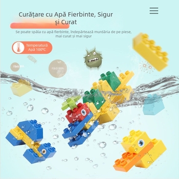 Blocuri mari de construcție educaționale pentru copii 4–6 ani, compatibile cu LEGO, învățare practică pentru dezvoltarea gândirii
